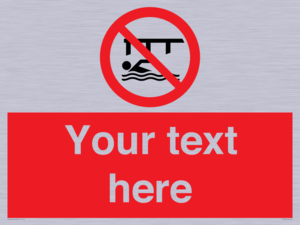 Custom Do not swim in the vicinity of piers